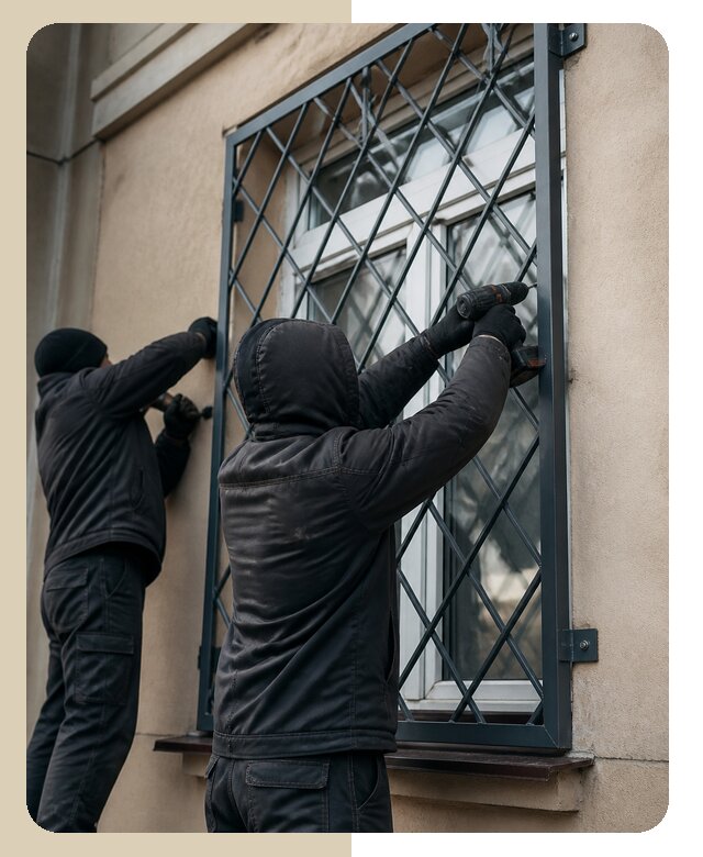 Установка антивандальных решеток на окна в Горячем Ключе